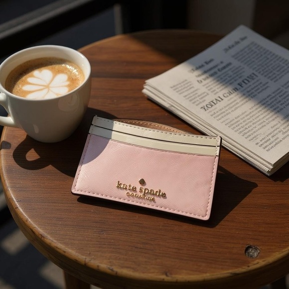 Kate Spade Madison Small Slim Card Holder - Rose Smoke Multi - NWT - Picture 3 of 11